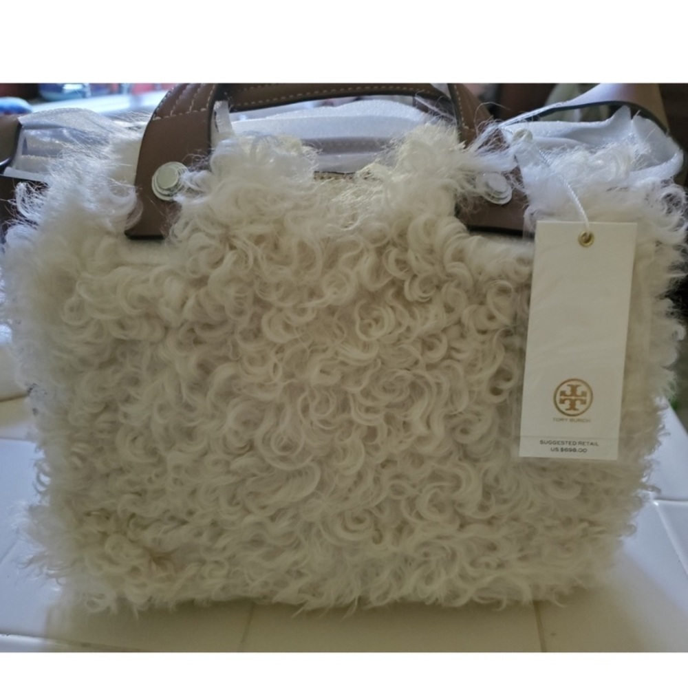 ⛔️SOLD/Authentic Tory Burch leather/Shearling tote - Picture 9 of 9